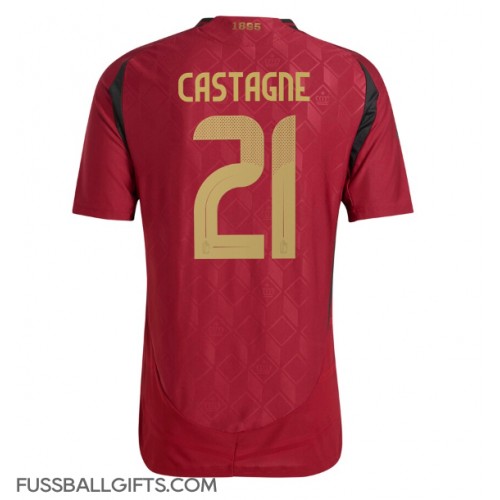 Belgien Timothy Castagne #21 Fußballbekleidung Heimtrikot EM 2024 Kurzarm